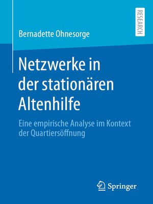 cover image of Netzwerke in der stationären Altenhilfe